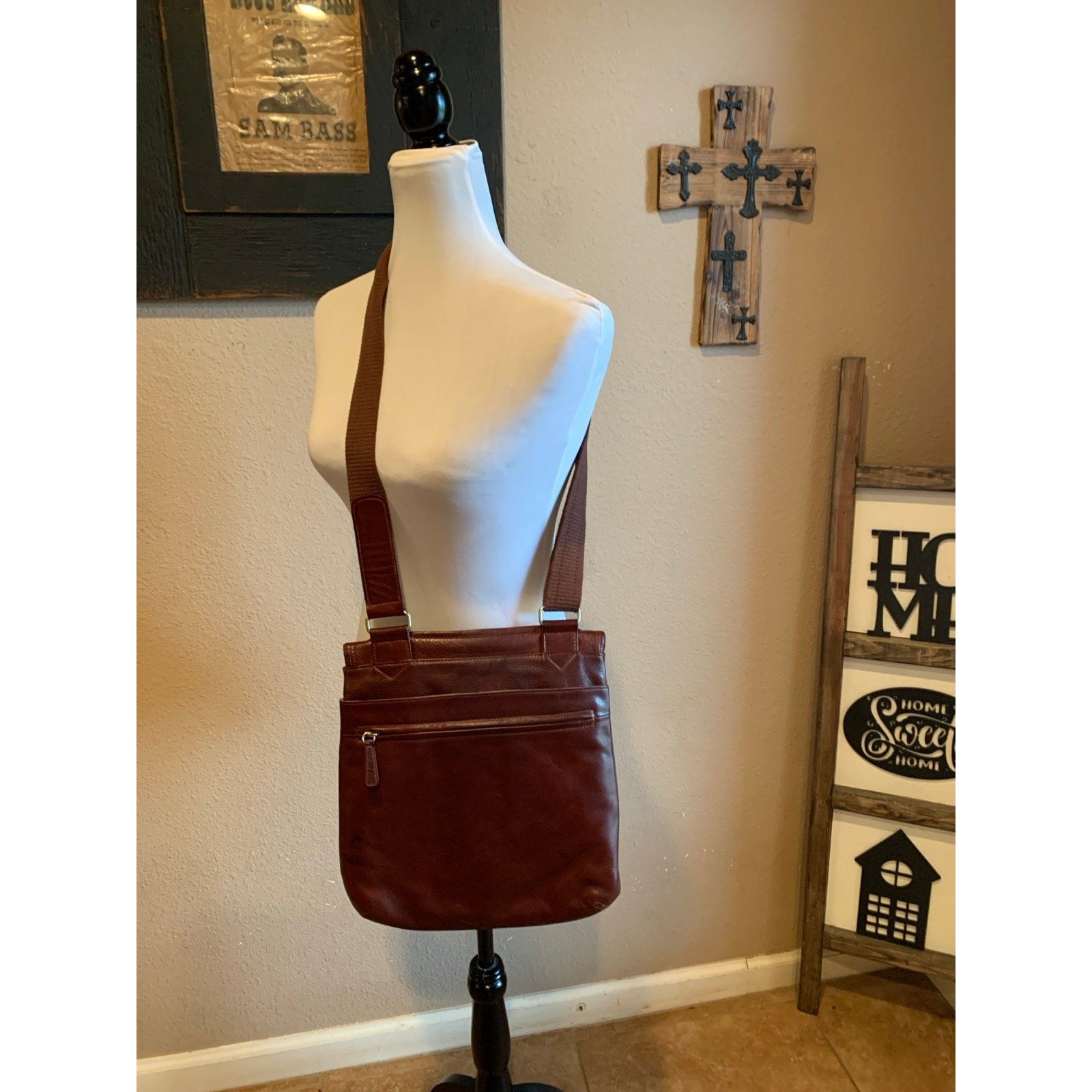 Vintage Leather Osgoode Marley Messenger Bag Guc — image 2 of 8